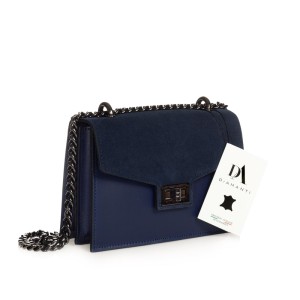 Geanta dama de umar din piele naturala DiAmanti Asti albastru inchis II